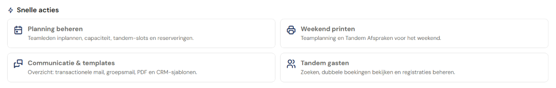 Snelle acties