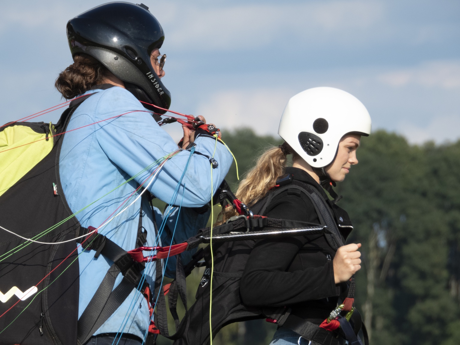 Tandemvlucht in de lucht